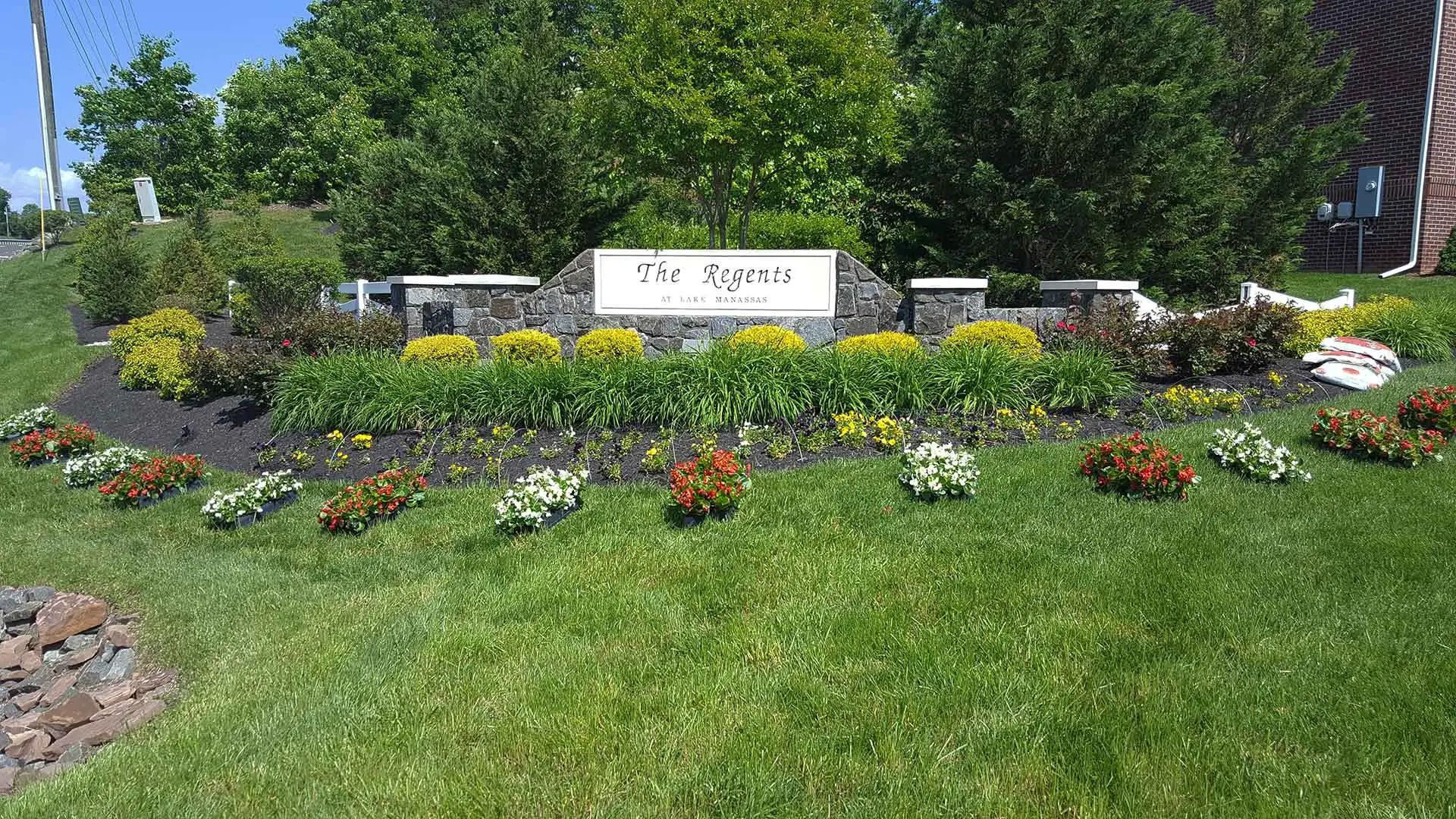 Commercial landscape design near Bristow, VA.